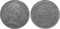 Jetons Jeton Silber Louis XV. (1715-1774) - auf die königliche Akademie, Académie Française, Büste nach rechts / Mehrzeile, v. Duvivier, ca. -