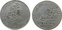 Jetons Jeton Messing versilbert Louis XIV. (1643-1715) - Königliche Schatzkammer, Tresor Royal, Büste nach rechts / sitzender Flußgott mit Qu -