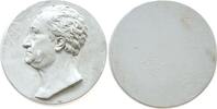Goethe Medaille Gips Goethe (1749-1832) - nach der Eisengußmedaille von Porsch 1927, ca. 93 MM, kleine Absplitterung, etwas schmutzig -