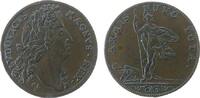 Jetons Rechenpfennig Kupfer Lauer Ch. - Louis XIV., Nürnberg, Büste nach rechts / Krieger mit Schild und Speer, ca. 21,5 MM -