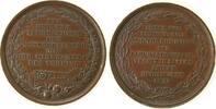 Landwirtschaft Medaille Bronze Ludwig I. (1825-1848) - des Landwirtschaftlichen Vereins zum 25. Jahrfestag des Oktoberfestes, Bayern, Schrift über Pflug -
