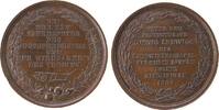 Landwirtschaft Medaille Bronze Ludwig I. (1825-1848) - des Landwirtschaftlichen Vereins zum 25. Jahrfestag des Oktoberfestes, Bayern, Schrift über Pflug -