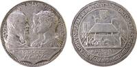 München Medaille Silber München - auf den 100 Jahrestag des Oktoberfestes, Büsten von Luitpold und Ludwig III + Theresia sich gegenüber / Festzel -