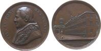 Vatikan Medaille 1867 Bronze Pius IX (1846-1878) - auf die Erweiterung der Psychiatrischen Klinik, Bru aEF