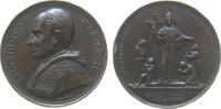 Vatikan Medaille 1881 Bronze Leo XIII (1878-1903 - auf die Errichtung neuer Schulen, Brustbild nach li VF-EF
