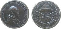 Vatikan Medaille 1656 Bronze Alexander VII (1689-1691), Brustbild nach rechts / gekreuzte Schlüssel un AU
