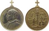 Vatikan Medaille 1888 Bronze vergoldet Leo XIII (1878-1903) - auf sein 50. Priesterjubiläum, Brustbild VF-EF