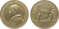 Vatikan Medaille 1902 Bronze vergoldet Leo XIII (1878-1903) - auf sein 25. jähriges Pontifikatsjubiläu fast vz