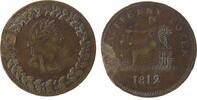 Kanada 1/2 Penny Token Kupfer Lower Canada, Tiffin Token, Büste nach rechts / Britannia mit Waage und Füllhorn auf Warenballen sitzend nach links, ca. -