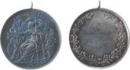 Schützen tragbare Medaille Silber Frankenhausen - Einig und Treu, weibliche Gestalt hält Siegerkranz über Zielscheibe / Gravur, v. Oertel, ca. 37,2 MM, ca. -