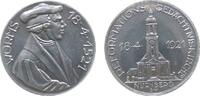 Reformation / Religion Medaille Aluminium Nürnberg, auf die Grundsteinlegung der Reformations-Gedächniskirche und die 4. Säkularfeier in Nürnberg, Brustbild Mar -