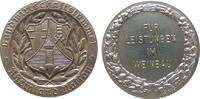 Landwirtschaft Medaille Bronze versilbert Rheinland Nassau - für Lesitungen im Weinbau, Landwirtschaftskammer, Wappen / Schrift, ca. 40 MM -