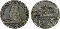 Reformation / Religion Medaille Silber Augsburg - 300 Jahrfeier der Augsburger Konfession, Altar mit Buch / Mehrzeiler, ca. 22 MM, ca. 2,7 Gramm, feine Kratzerc -