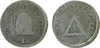 Gelegenheitsmedaillen Schulprämie Silber Augsburg, Bienenkorb / Dreieck mit Lot, ca. 21,8 MM, ca. 2,7 Gramm, feine Kratzerchen -