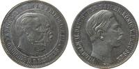 Wilhelm II. (1888-1918) Medaille Bronze versilbert Wilhelm II. (1888-1918) - Wilhelm I und Friedrich III, Gründer des Deutschen Reiches, ca. 28,4 MM, entfernte Ö -