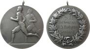 Sport tragbare Medaille Bronze versilbert Bad Kreuznach - auf den II. Sieg im Stabhochsprung, Senior II, zwei Läufer nach links / Gravur im Kranz, ca. 4 -