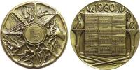 USA 1980 Bronze Kalendermedaille - Olympische Winterspiele, div. Olympische Disziplinen / vz-stgl