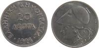 20 Lepta 1926 Griechenland KN Kopf der Athene, etwas Patina stgl