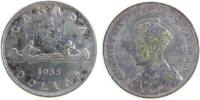 Kanada 1 Dollar Ag Georg V, Silberjubiläum, kleiner Randstoß -