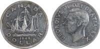 Kanada 1 Dollar Ag Neufundland, Segelschiff -