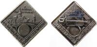 Schützen Abzeichen Bronze versilbert Gunzenhausen - auf das 65-jährige Jubiläumsschiessen, Stadtansicht über Zielscheibe, einseitig, ca. 30 MM, int -