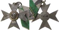 Schützen tragbares Abzeichen versilbert Für 40 Jahre treue Mitgliedschaft, ca. 42 MM -