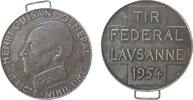 Schützen Schützenmedaille Silber Lausanne - Eidgenössisches Schützenfest, Büste von Henri Guisan nach links / Mehrzeiler, v. Lasserre, ca. 33,4 MM, ca. 14 -