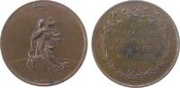 Reformation / Religion Medaille Bronze Glaube, heilige Maria mit Kreuz auf Sockel / Mehrzeiler: auf zu der Sterne leuchtender Ferne blicke vom Staube mutig der -