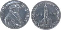 Reformation / Religion Medaille Aluminium Nürnberg, auf die Grundsteinlegung der Reformations-Gedächniskirche und die 4. Säkularfeier in Nürnberg, Brustbild Mar -