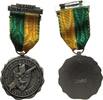 Schützen tragbare Medaille Weismetall Unterendfelden - Kranzauszeichnung, Wappen vor Gewehr und Umschrift, Medaille ca. 43 MM -