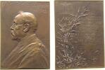 Medicina in nummis Plakette Bronze Gautier Armand (1837-1920) - Biochemiker, Medicina in nummis, auf 50 Jahre wissenschaftliche Tätigkeit, Brustbild nach li -