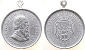 Sport tragbare Medaille Zinn Herborn - 17. Turnfest des Lahn-Dill Gaues, Büste nach links / Wappen und Umschrift, ca. 33,4 MM, Randfehler -