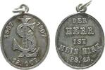 Wallfahrt tragbare Medaille Silber Der Herr ist mein Hirte - 1857 - 1907, ca. 20 x 27,5 MM, ca. 7,1 Gramm -