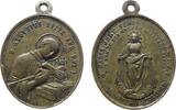 Wallfahrt tragbare Medaille Bronze Marianische Sodalität - St. Aloysius,betender Aloysius / Hl. Maria auf Wolken, ca. 30 x 39 MM -