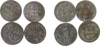 Österreich 4 x Gröschel Ag Ferdinand II (1619-1637), Breslau -