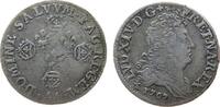 Frankreich 10 Sols aux 4 couronnes Ag Louis XIV, AA (Metz) -