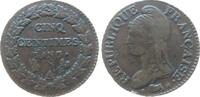 Frankreich 5 Centimes Br Directoire, A (Paris) -