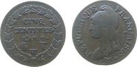 Frankreich 5 Centimes Br Directoire, W (Lille) -