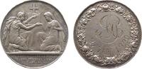Frankreich Medaille Silber Liebe und Ehe, knieendes Brautpaar / Gravur v. Petit, kleiner Randstoß, ca. 30 MM, ca. 13,9 Gramm, Patina -