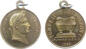 Napoleon tragbare Medaille Bronze Napoleon III. (1852-1870) - auf die Einweihung der Grabstätte für Napoleon I., Notre Dame, Büste nach rechts / Sarkophag, -