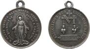 Paris tragbare Medaille Silber Paris - Associaton des Enfants de Marie, Hl. Maria / zwei Herzen und leeres Gravurfeld, ca. 24 MM, ca. 4,8 Gramm -