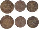 Jetons Lot zu 3 Jetons Bronze Louis le Grand o.J. Edif Regis (25 MM), Louis XIIII. O.J. Consilio (24 MM), gekröntes K 1559 (28,8 MM) -