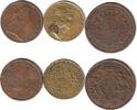 Jetons Lot zu 3 Jetons Bronze Louis XV. 1722 (24,5 MM), Louis Magnus Rex. (XIV) o.J. (25,5 MM - Segelschiff), Burteur Jean 1736 (30,5 MM) -