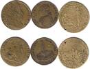 Jetons Lot zu 3 Jetons Bronze Louis XIV. o.J. (26,5 MM - Neptun), Ligeris 1653 (28 MM - Communauté des marchands de la Loire - gelocht), Louis XVI. o.J -