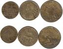 Jetons Lot zu 3 Jetons Bronze Louis XVI. 1793 (26,5 MM - auf seinen Tod), Louis XVI. 1790 (24 MM - Reiterstandbild - Schrötlingsriß), unbekannter Jeton -