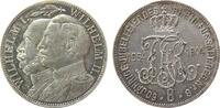Wilhelm II. (1888-1918) Medaille Bronze versilbert Wilhelm II. + Wilhelm I. - auf die 50. jähr. Jubelfeier, des Rhein.Fussart.Reg. Nr.8, beider Büsten nach links -