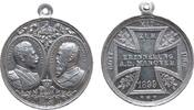 Wilhelm II. (1888-1918) tragbare Medaille Aluminium Wilhelm II (1888-1918) und Luitpold von Bayern - Erinnerung an das Manöver, Brustbilder in Medaillons sich gegenüber / -