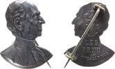 Vatikan Brosche 1903 Bronze versilbert Leo XIII (1878-1903) - auf seinen Tod, Brustbild nach rechts / UNC-