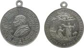 Vatikan tragbare Medaille Bronze versilbert Leo XIII (1878-1903) - auf seine Wahl zum Papst, Brustbild nach links / Jesus - St. Peter - Gottvater und der -