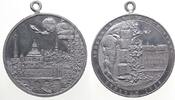Städte tragbare Medaille Aluminium Dresden - Erinnerung an die Ausstellung Alte Stadt, Knabe winkt der Alten Stadt mit Brücke und Ruderboot zu / Gesä -